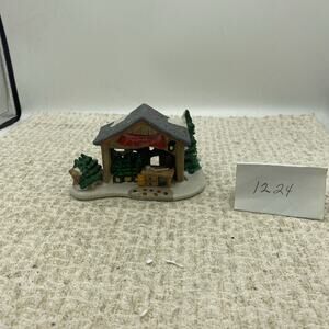 2001 Cobblestone Corners ￼ Christmas Village Tree And Wreaths Stand